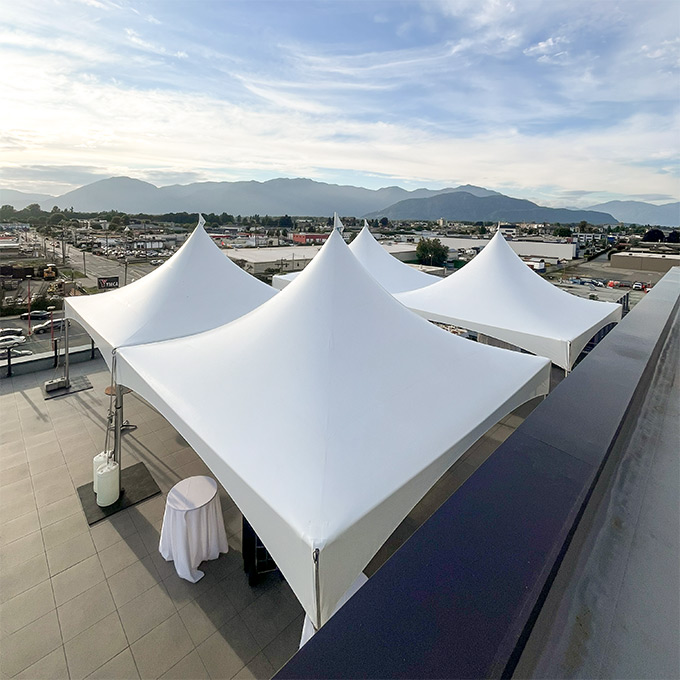 20x40 Tents on Rooftop Patio in Chilliwack 20x40 Tents on Rooftop Patio in Chilliwack